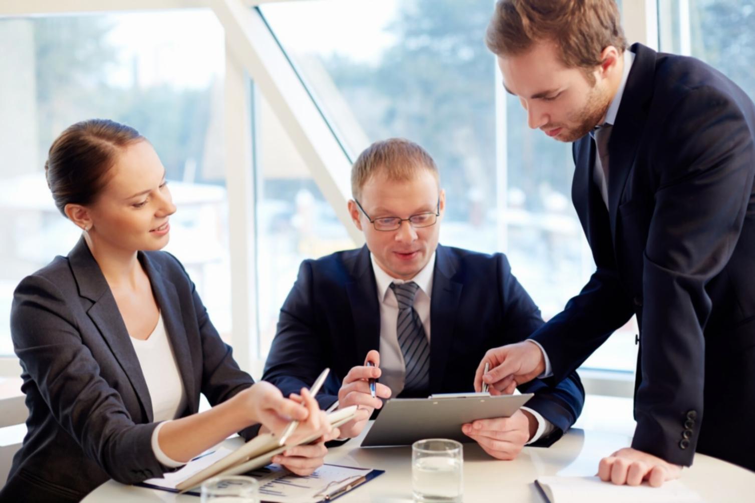 Strategic financial planning session with data visualization